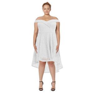 Elegant Off-Shoulder White Lace Dress